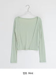 Reniki Color Basic Open Cardigan