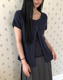 Daren Punched Short Sleeve Cardigan