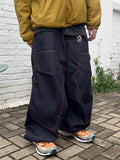 Orange Stitch Double Knee Denim