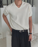 Benel V-neck Short Sleeve Knit