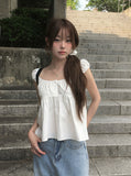 Wet Light Blue Washing Wide Denim Pants