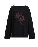 [mnem] Red Spider Lily Boatneck Tee