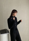 Rasche V-neck ribbed tie cardigan
