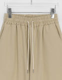 Monique Check Color Matching Cotton Wide Banding Pants