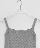 Detto color matching lace dot sleeveless