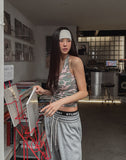 Nutty Military Halterneck Crop Sleeveless