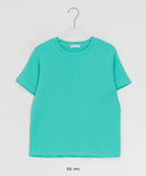 Chibi Color Basic Semi-Crop Short Sleeve Tee