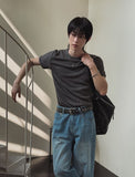Rian Muscle Fit Ribbed Short Sleeve T-shirt