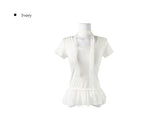 [Scarf set] Mellan Dot Muffler Frill T-shirt Set