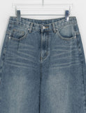 Delmap Washing Denim Balloon Wide Pants
