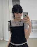 [MADE] Cushy Bustier Short Sleeve T-Shirt Set