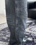 Henon Dart Cat Brush Denim Pants