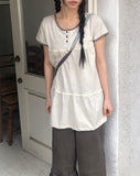 Mekun Roll-up Wide Cotton Pants