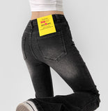 Pelvic Pad Slim Span Bootcut Denim Pants