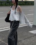 Mio Strap Wide Denim Pants