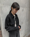 Pona Black Pocket Collar Jacket Shirt