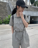 Mina Nylon Anorak Jumpsuit