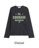 Tiffin Crack Lettering Long Sleeve T-shirt