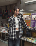 Kio two-tone layered denim pants