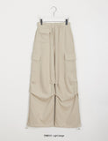 Login Banding Brushed Cargo Parachute Pants