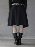 Stripe Unbalanced Skirt