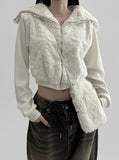 Pittu High Neck Fur Zip-Up