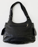 Wet vintage belt shoulder bag