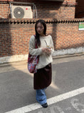Lahin Satin Banding Layered Midi Skirt