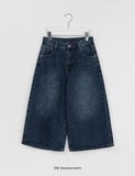 Caled Washing Denim Bermuda Pants