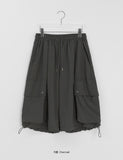 [unisex] Golit Rivet Nylon Banding Cargo Bermuda Pants