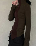 khaki tunic zip-up