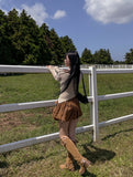 Hippie eyelet belt skirt