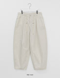 Gothel Jacquard Pintuck Balloon Wide Pants