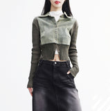 Hoppen Layered Denim Shirt