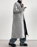 Mohair Leather Collar Wool Coat
