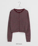 Schumank Stripe Round Knit Cardigan