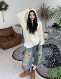 Nez Damage Bermuda Denim Pants