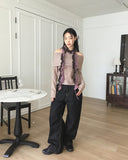 Turnage Brushed Ribbed Brush Fur Off Shoulder Tee