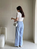 Brea Wrinkle Puff Square Short Sleeve Tee Blouse