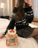 Snow Nordic Off-Shoulder Knit