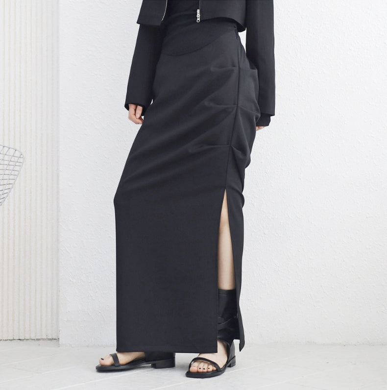 【NONCODE】meeve pintuck side slick skirt NONCODE(ノンコード) - ピンタックサイドスリットスカート
