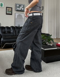 Coase Washing Cut Parachute Pants