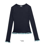 TENCEL FRILL SLEEVE T