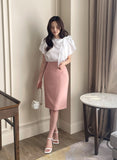 Lovell Ribbon Tie Shirring Blouse