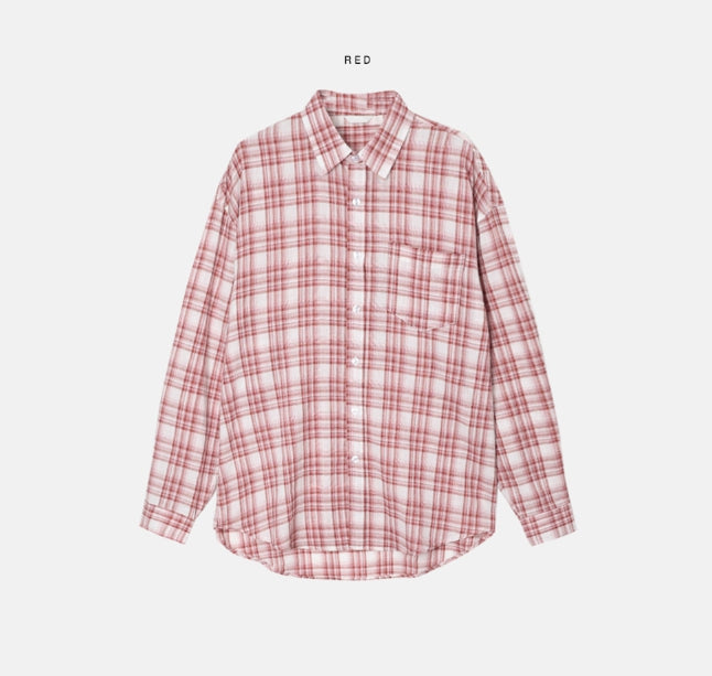 【MODERNIF】Liette overfit check shirt modernif (モダンイフ) - リエットオーバーフィットチェック