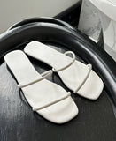 Visella Double Cubic Strap Slippers