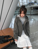 Ribbon Frill Tiered Banding Midi Skirt