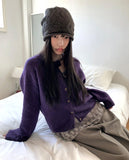 Dean Two Button Round Neck Wool Cardigan