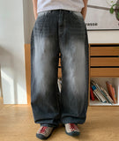 Ryoko vintage washed wide denim pants