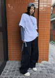 RAW CURVE STITCH DENIM